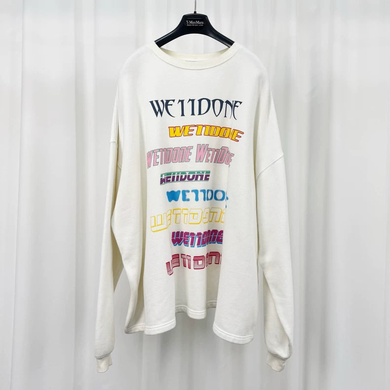 We11done Printed Letter Sweatshirt-yf