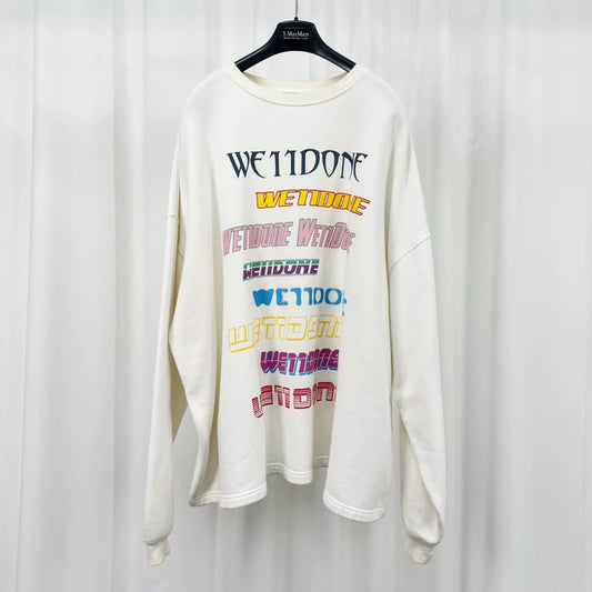We11done Printed Letter Sweatshirt-yf