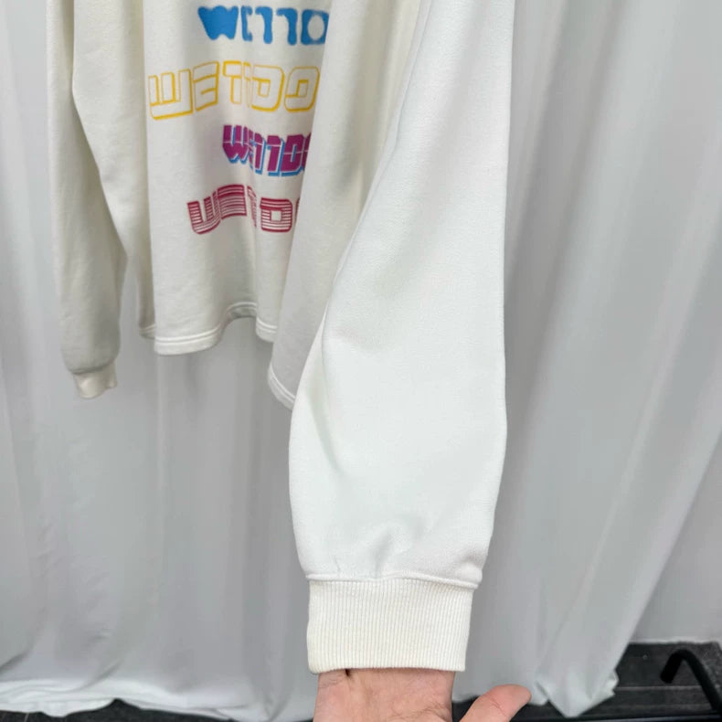 We11done Printed Letter Sweatshirt-yf