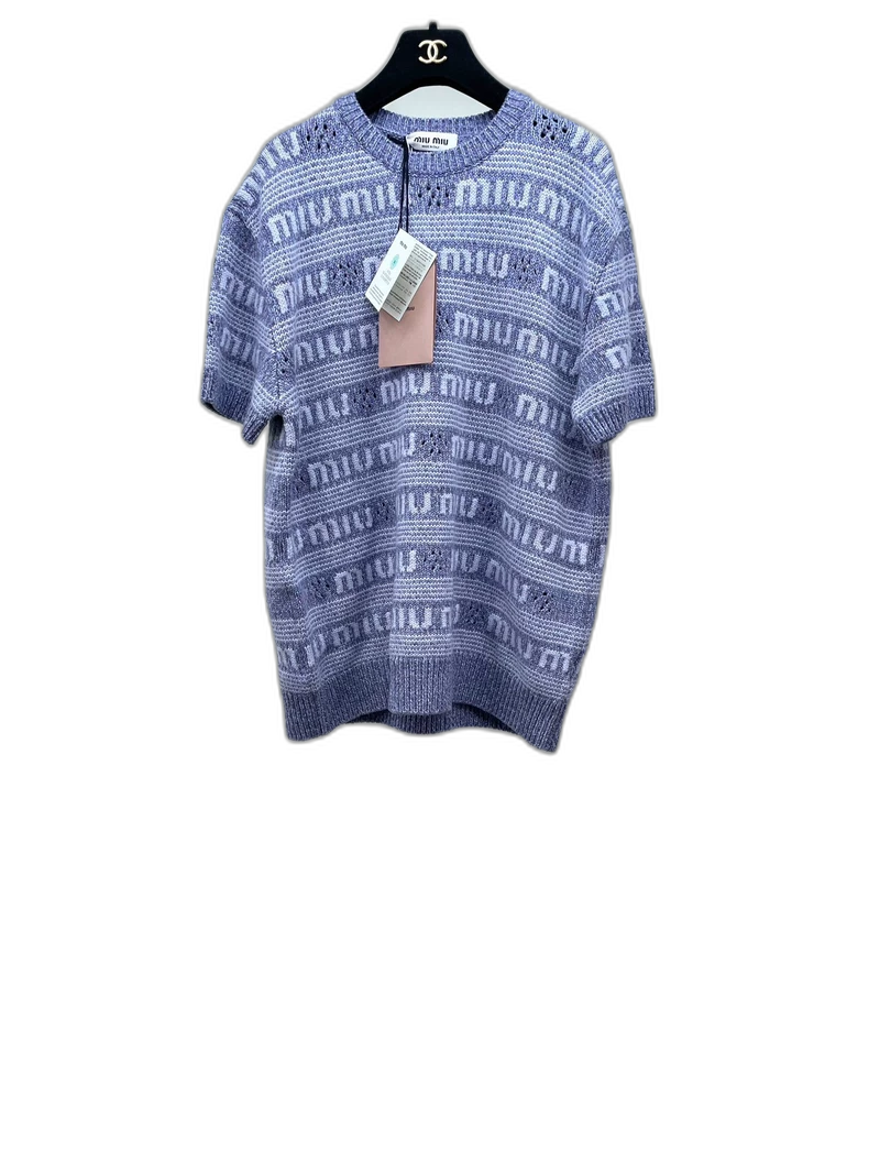 miumiu Short Sleeve Sweater for Spring