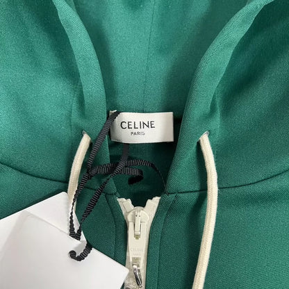 Celine Logo Striped Hooded Jacket