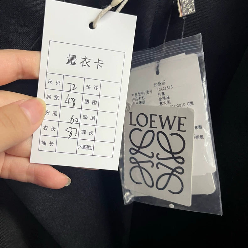 Black Tailored Suit Jacket by Loewe