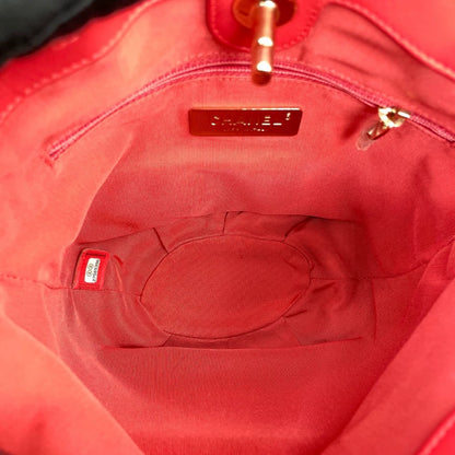 Chanel Quilted Bucket Bag Red