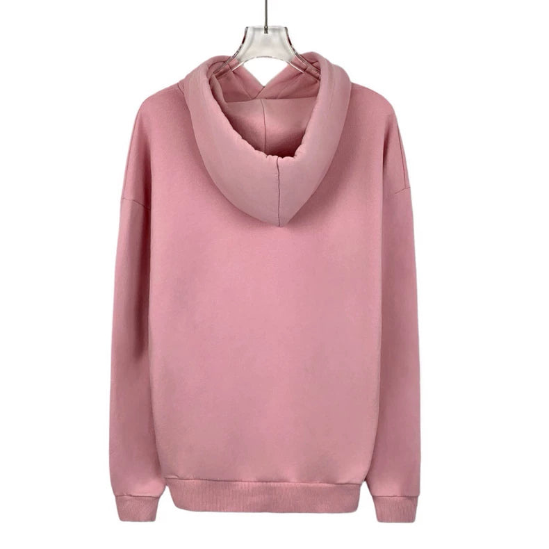 Pink Celine Logo Hooded Sweatshirt