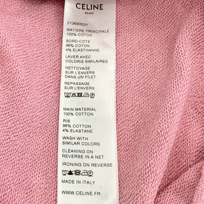 Pink Celine Logo Hooded Sweatshirt
