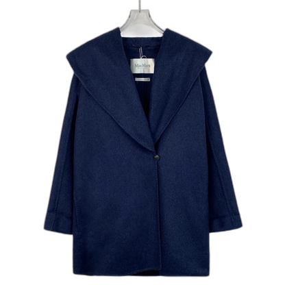 Maxmara Blue Cashmere Overcoat Size 42