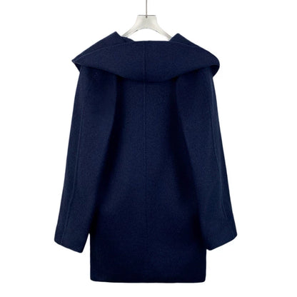 Maxmara Blue Cashmere Overcoat Size 42