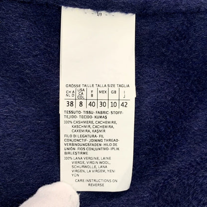 Maxmara Blue Cashmere Overcoat Size 42