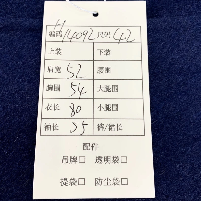 Maxmara Blue Cashmere Overcoat Size 42