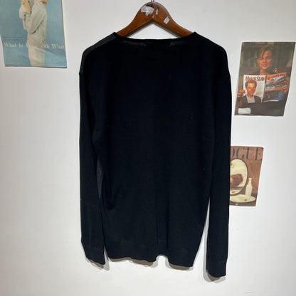 Vintage CDG Black Gray Layered Knit Sweater
