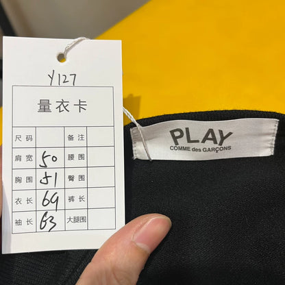 Vintage CDG Black Gray Layered Knit Sweater