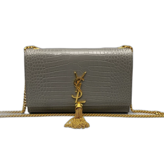 YSL Kate Chain Crossbody Bag in Gray