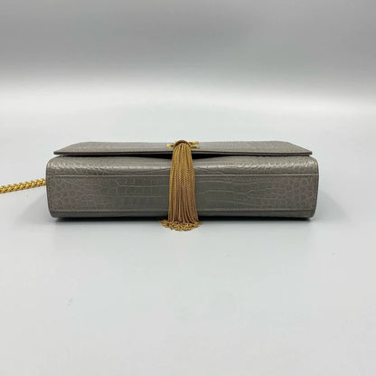 YSL Kate Chain Crossbody Bag in Gray