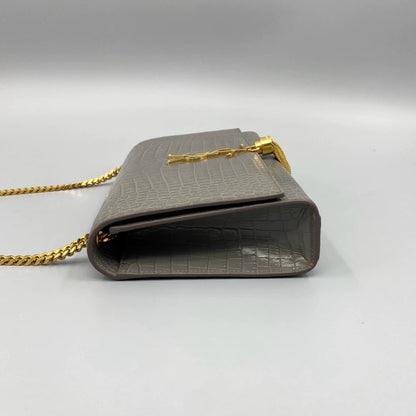 YSL Kate Chain Crossbody Bag in Gray