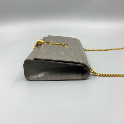 YSL Kate Chain Crossbody Bag in Gray