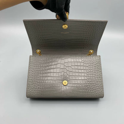 YSL Kate Chain Crossbody Bag in Gray