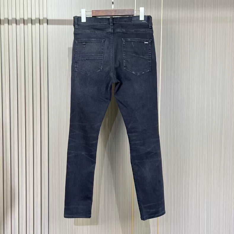 Amiri Distressed Floral Patchwork Denim Pants-yf