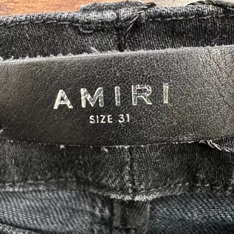 Amiri Distressed Floral Patchwork Denim Pants-yf