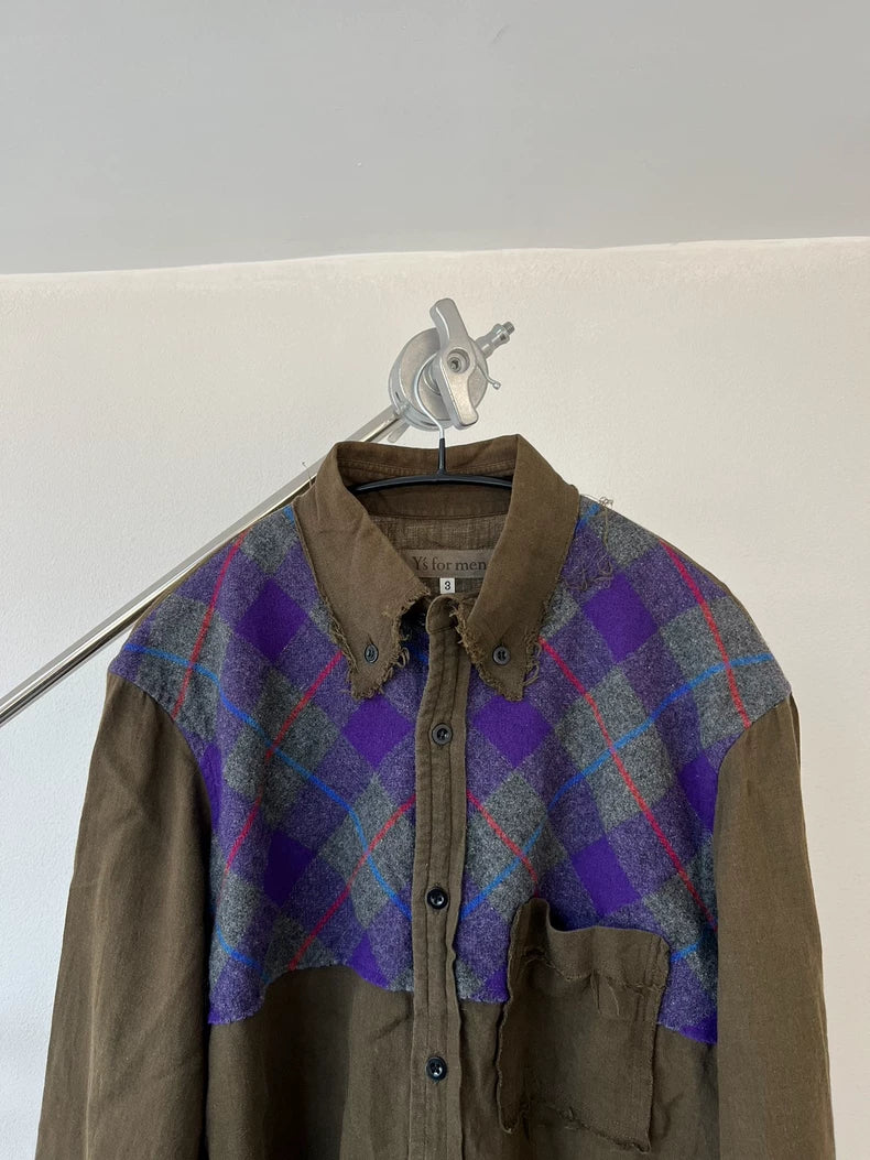 Stylish Wool Blend Shirt with Tassels