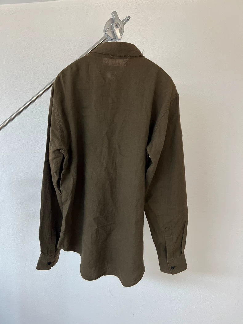 Stylish Wool Blend Shirt with Tassels