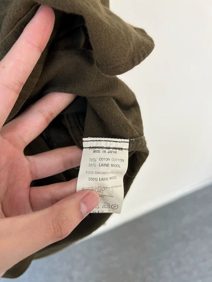 Stylish Wool Blend Shirt with Tassels