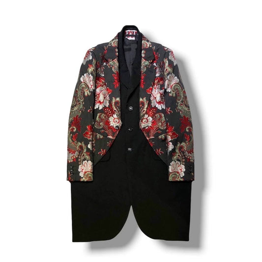 COMME des GARCONS HOMME PLUS Embroidered Double-Layer Long Blazer