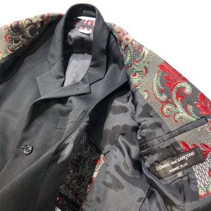 COMME des GARCONS HOMME PLUS Embroidered Double-Layer Long Blazer