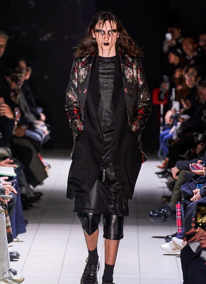 COMME des GARCONS HOMME PLUS Embroidered Double-Layer Long Blazer