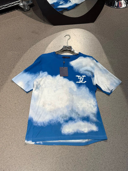 Louis Vuitton Blue Sky White Cloud Short-sleeve T-shirt-yf