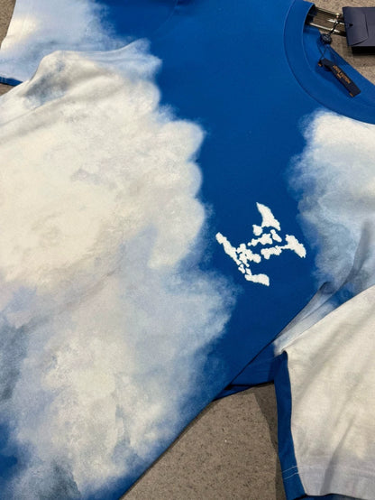 Louis Vuitton Blue Sky White Cloud Short-sleeve T-shirt-yf