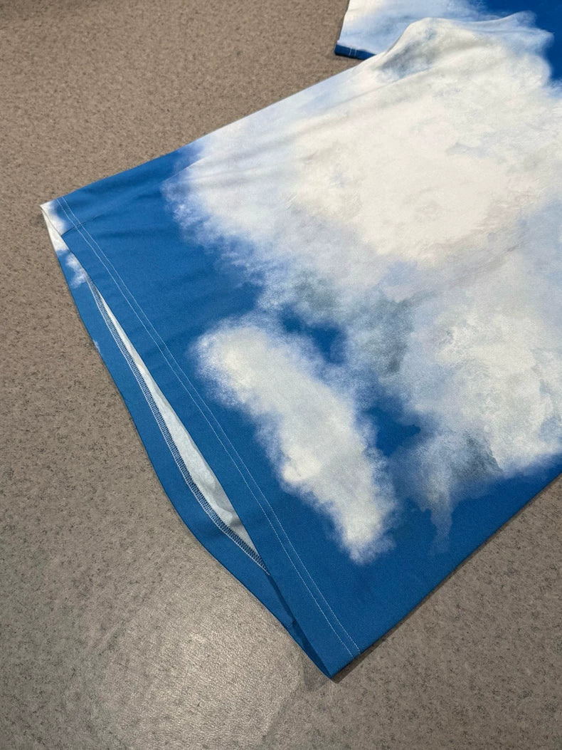 Louis Vuitton Blue Sky White Cloud Short-sleeve T-shirt-yf