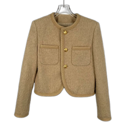 Celine Gold Knit Long Sleeve Jacket