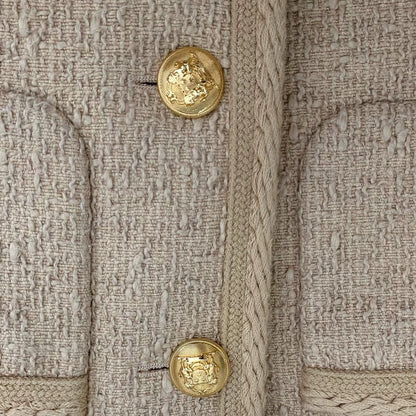 Celine Gold Knit Long Sleeve Jacket