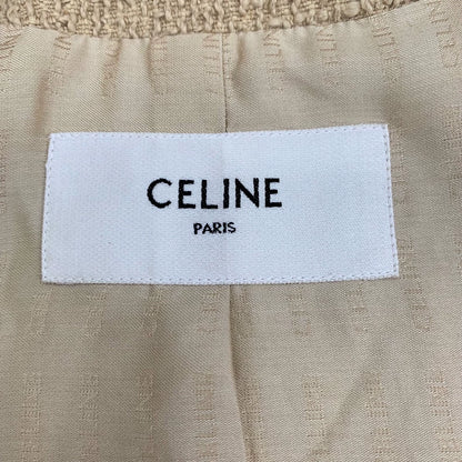 Celine Gold Knit Long Sleeve Jacket