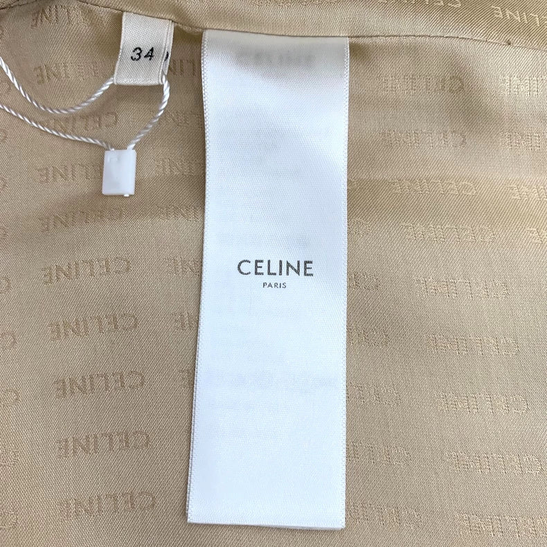 Celine Gold Knit Long Sleeve Jacket