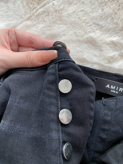 Amiri Black Water Washed Casual Pants