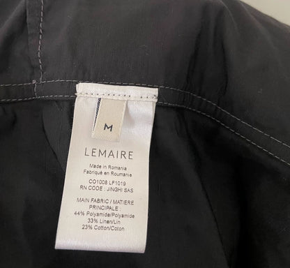 Lemaire Men's Black Double-Breasted Parka Coat