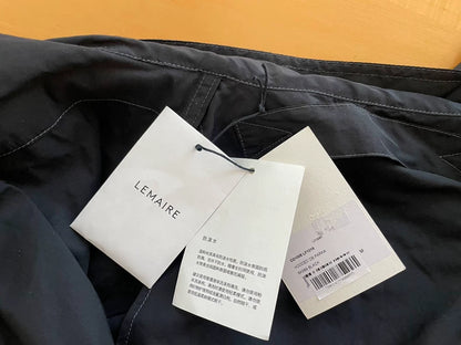 Lemaire Men's Black Double-Breasted Parka Coat