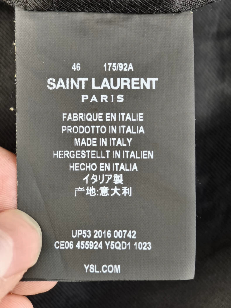 Saint Laurent Vintage Black Leather Jacket