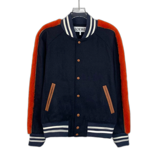 Loewe Colorblock Wool Baseball Jacket