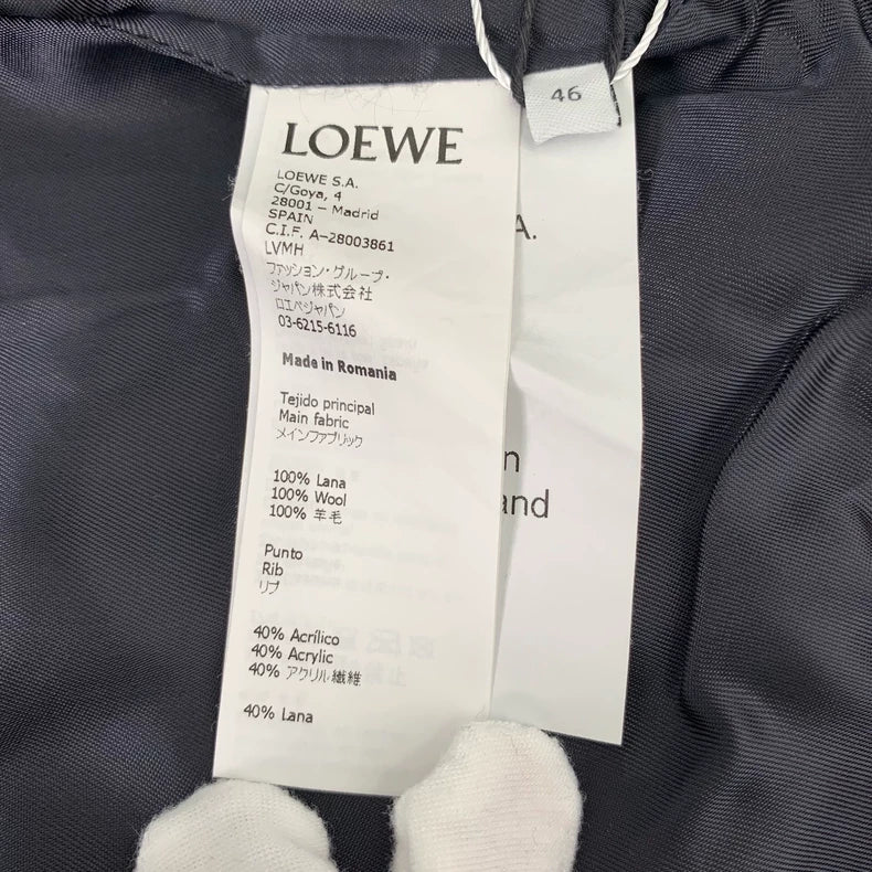 Loewe Colorblock Wool Baseball Jacket