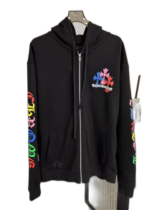 Chrome Hearts Colorful Cross Zip Jacket XXL