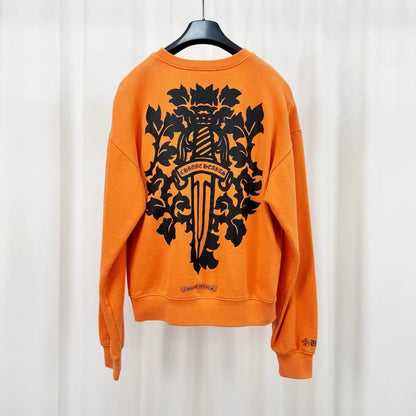 Chrome Hearts Orange Sword Print Sweatshirt-yf