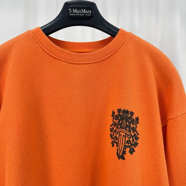 Chrome Hearts Orange Sword Print Sweatshirt-yf