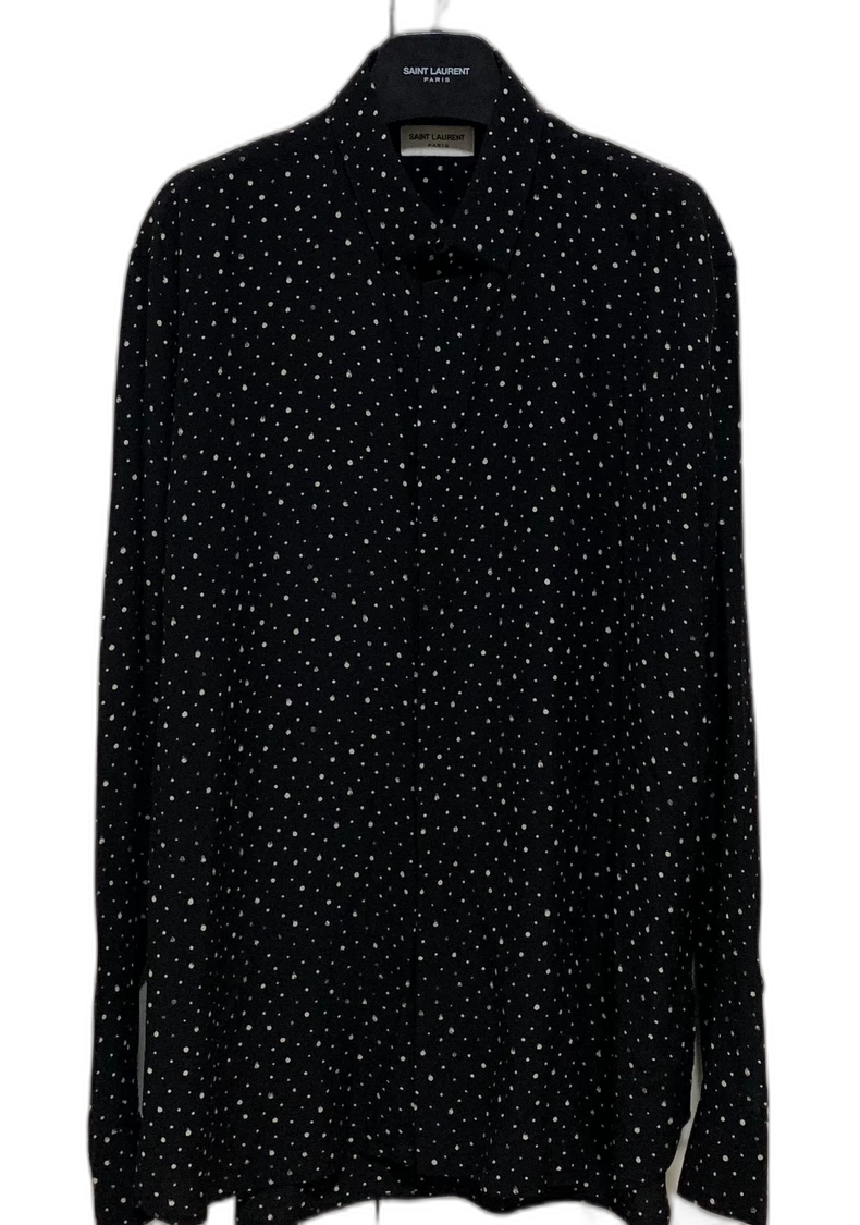 Saint Laurent Silk Splash Dot Shirt