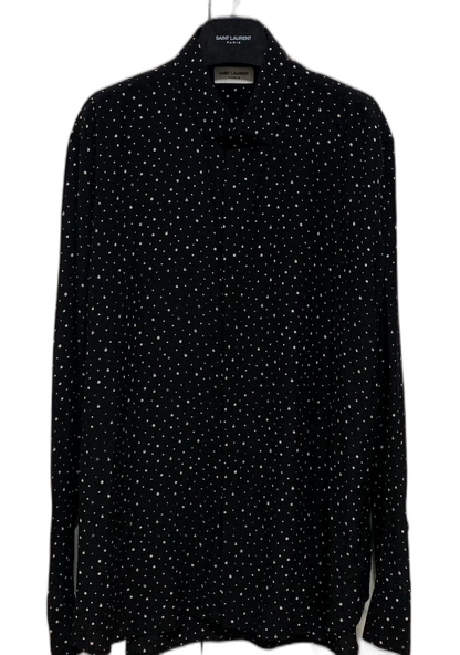 Saint Laurent Silk Splash Dot Shirt