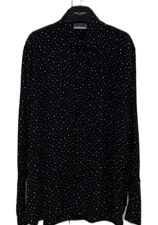 Saint Laurent Silk Splash Dot Shirt