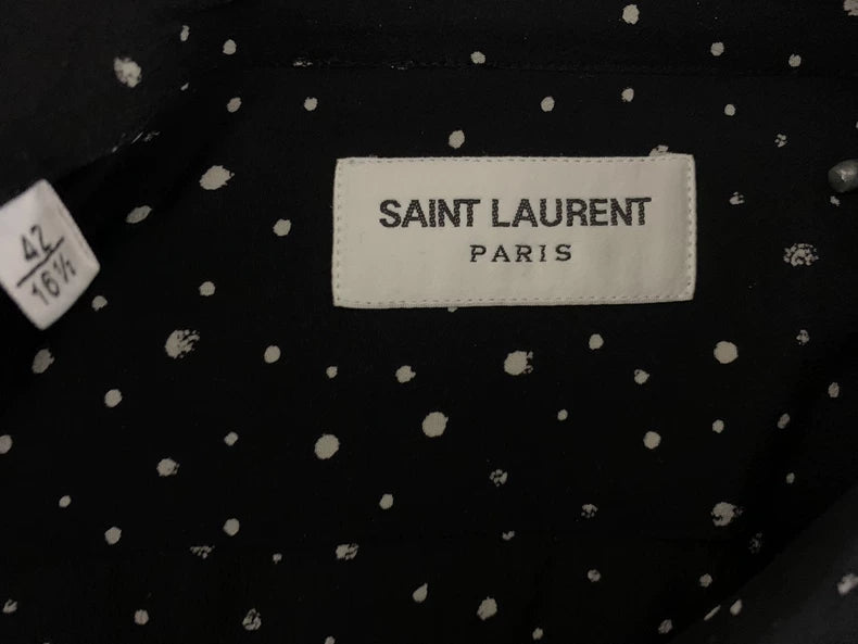 Saint Laurent Silk Splash Dot Shirt