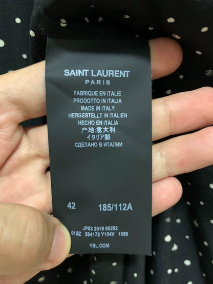 Saint Laurent Silk Splash Dot Shirt