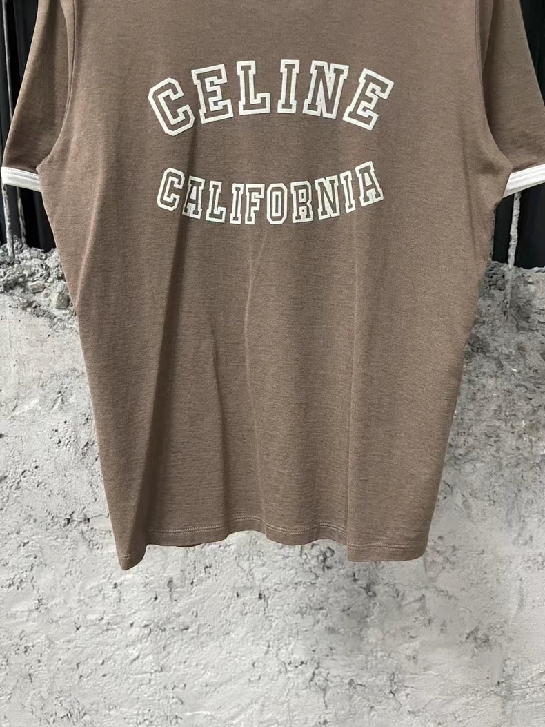 Celine Short Sleeve T-Shirt in Brown